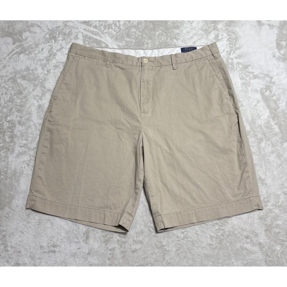 Polo Ralph Lauren Shorts Men's Size 36 Beige Stretch Classic Fit Chino